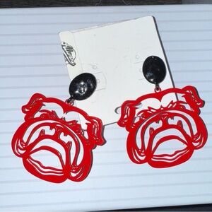 Red Bulldog Earrings